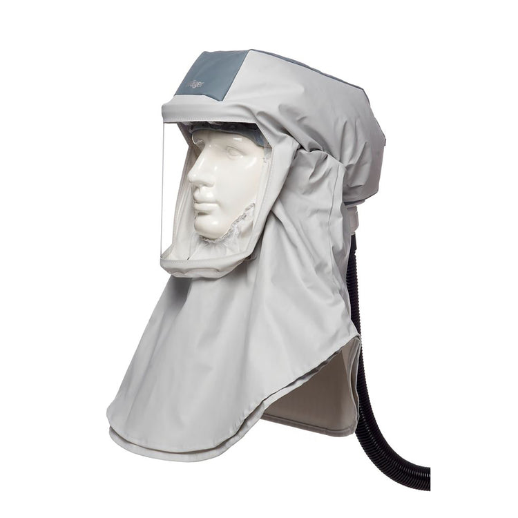 Dräger Premiumhaube lang X-plore 8000 – Weiss/Grau – 1 Stk. – EN 12941 – für X-plore 8000, X-plore 9300