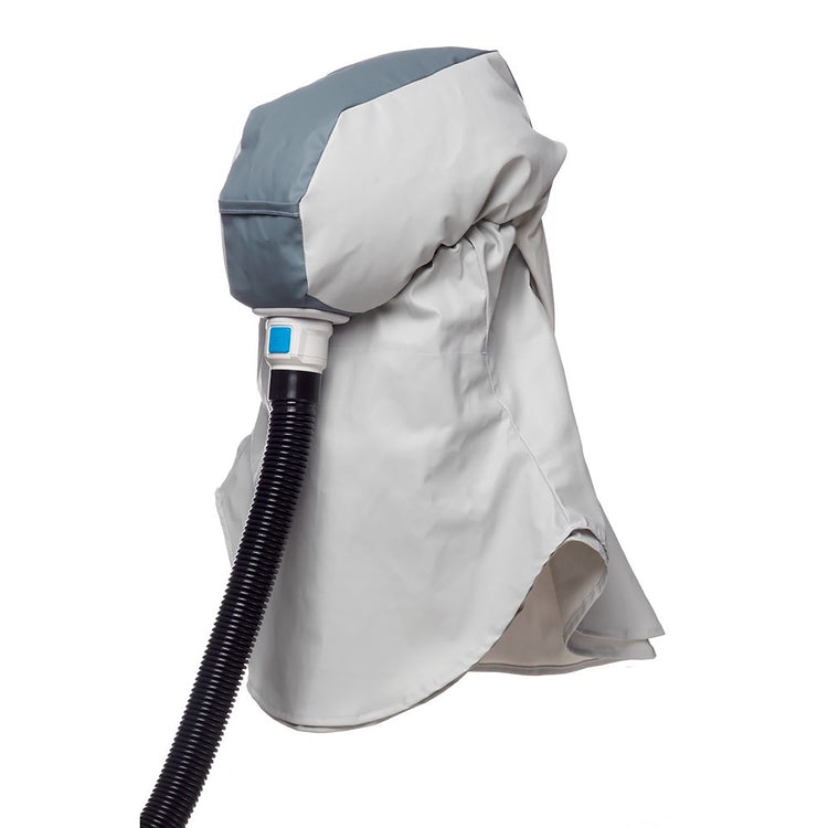Dräger Premiumhaube lang X-plore 8000 – Weiss/Grau – 1 Stk. – EN 12941 – für X-plore 8000, X-plore 9300