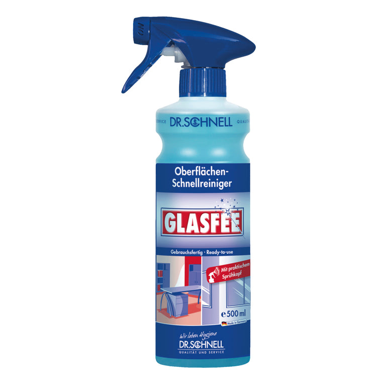 Dr. schnell Glasfee Glas-/Oberflächenreiniger für Glas/Spiegel – Sprühflasche – 500 ml