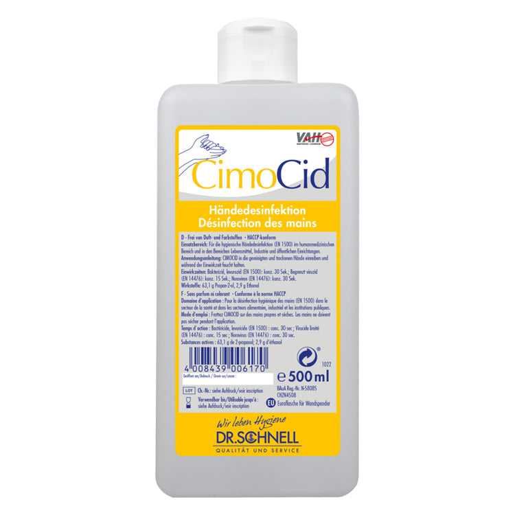 Dr. schnell Händedesinfektionsmittel CimoCid V10 – Spenderflasche – 1 l