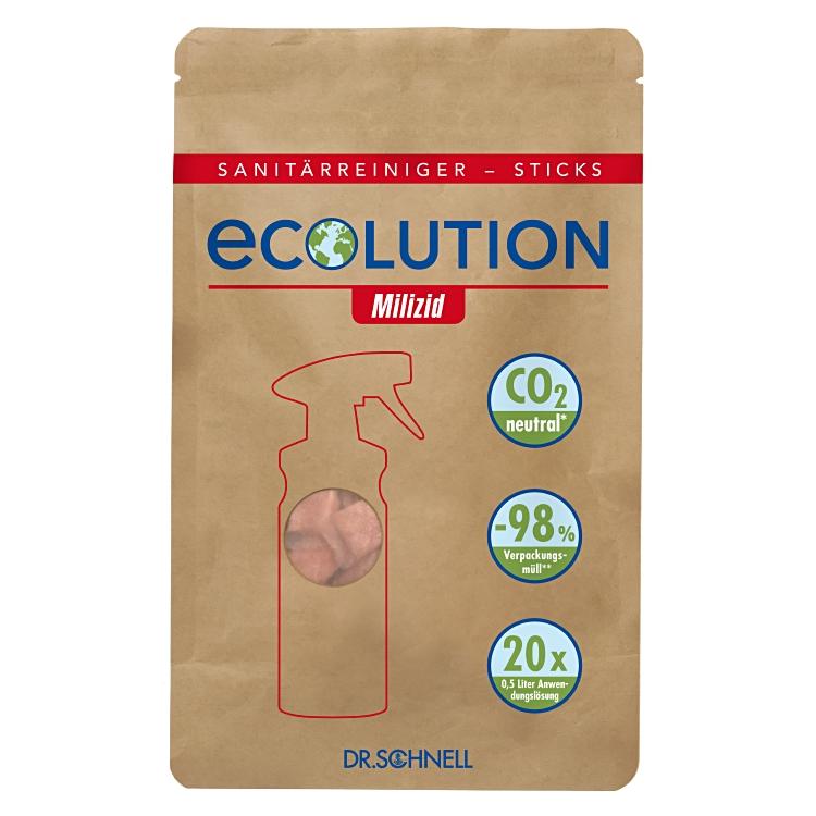 Dr. Schnell Ecolution Milizid Bad-/Kalkreiniger Tabs, Beutel – 20 Tabs