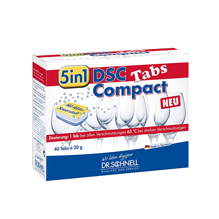 Dr. Schnell DSC Compact Spülmaschinentabs 5-in-1 – 5 × 40 Tabs