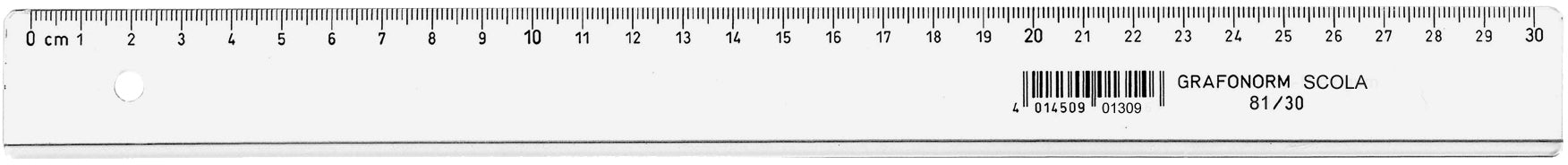 Dux Lineal – Kunststoff – 30 cm – Tuschekante – transparent