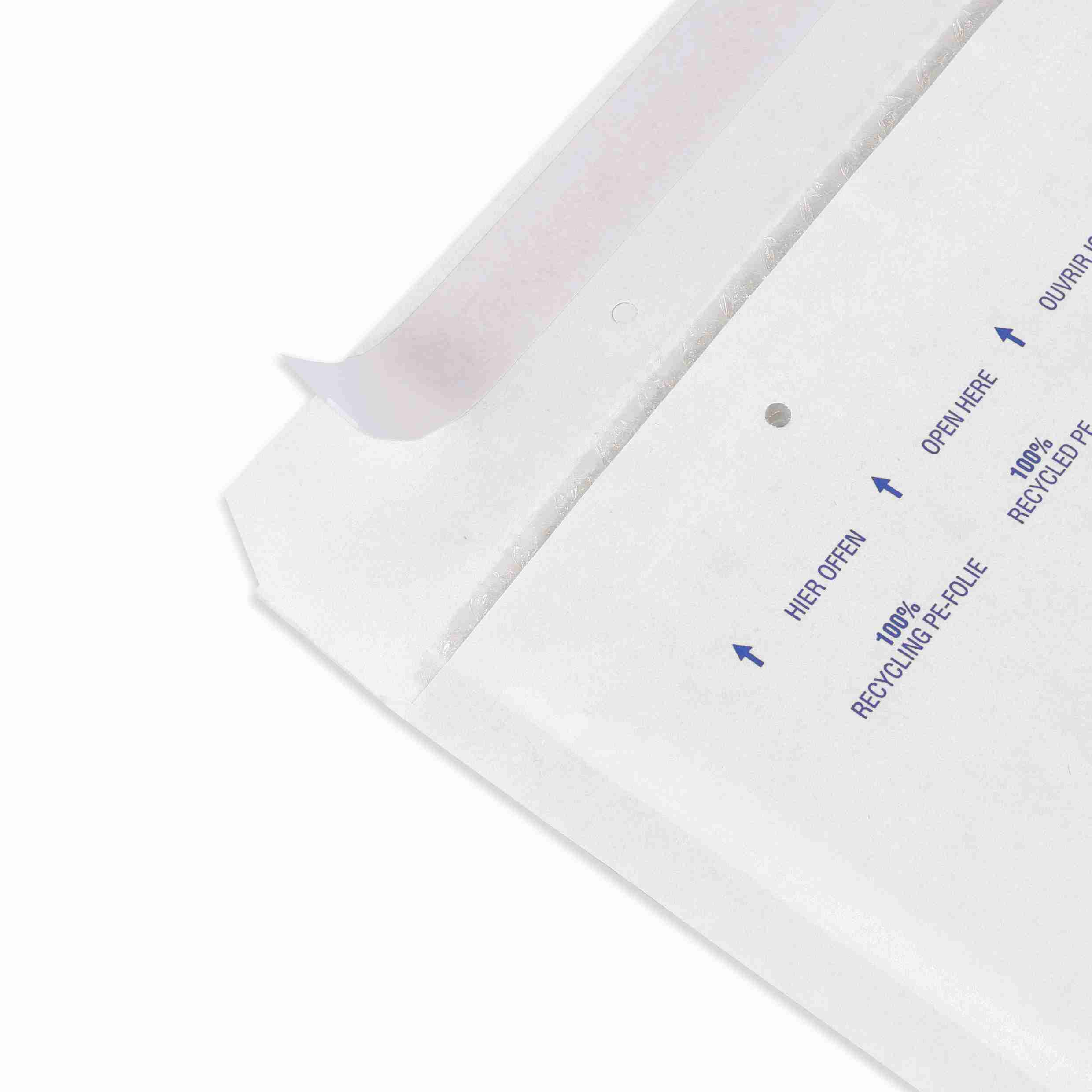 Model Luftpolstertasche – 150 × 215 mm, selbstklebend, Papier/PE, weiss – 1 Stk., ab 10 Stk.