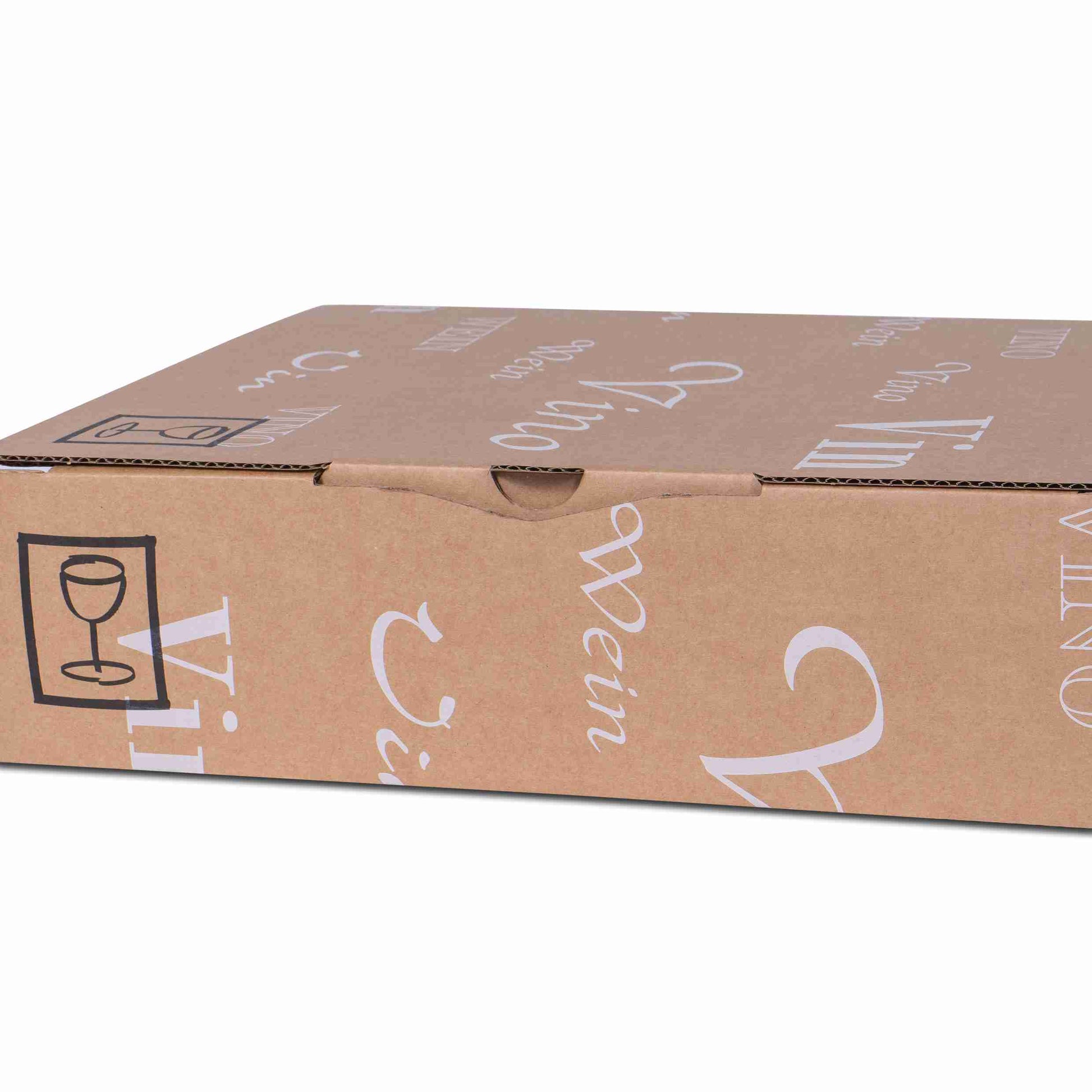Model Weinversandkarton – für 2 × 0,5–0,75 l, max. 330 mm & Ø90 mm – 99 × 198 × 323 mm, braun – 1 Stk., ab 20 Stk.