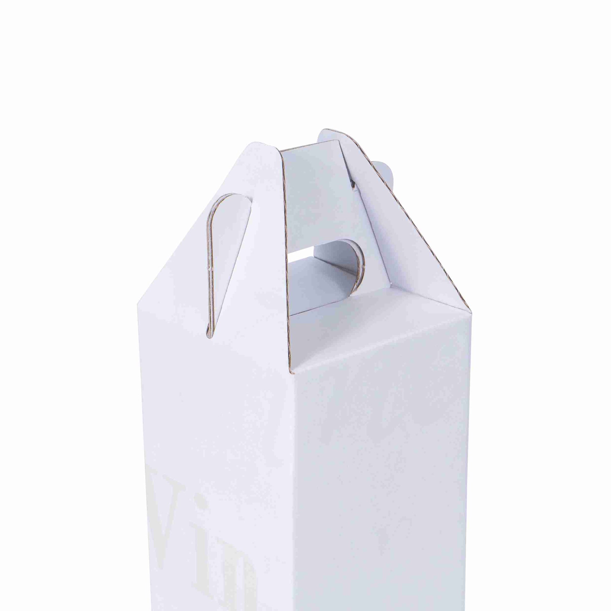 Weinpräsentkarton weiss – Innenmass 82 × 362 × 82 mm – für 1 Flasche – 1 Stk., ab 20 Stk.
