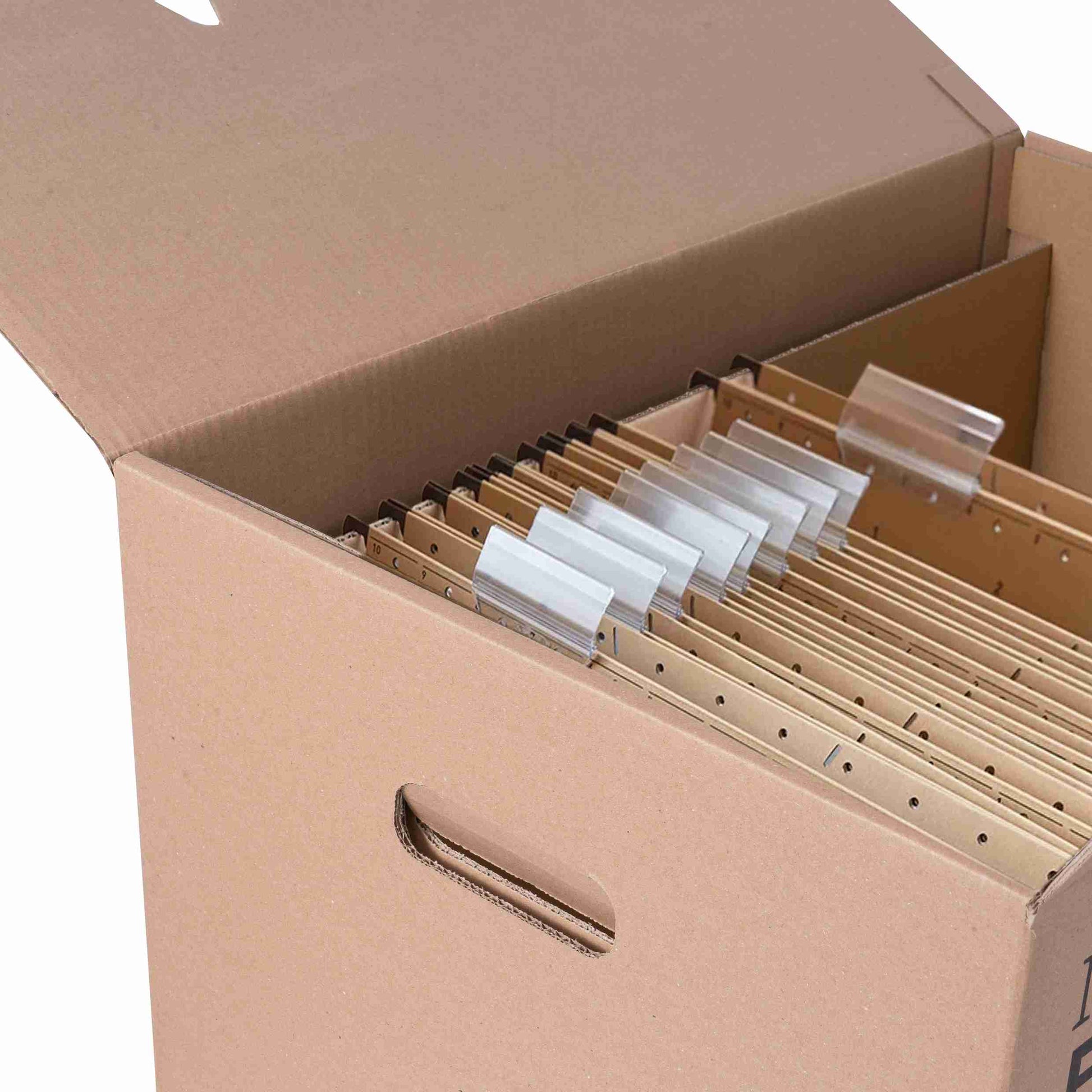 Model Einsatz – für modularen Umzugskarton mittel – 553 × 29 × 289 mm, braun, Karton, wiederverwendbar, robust – 1 Stk., ab 50 Stk.