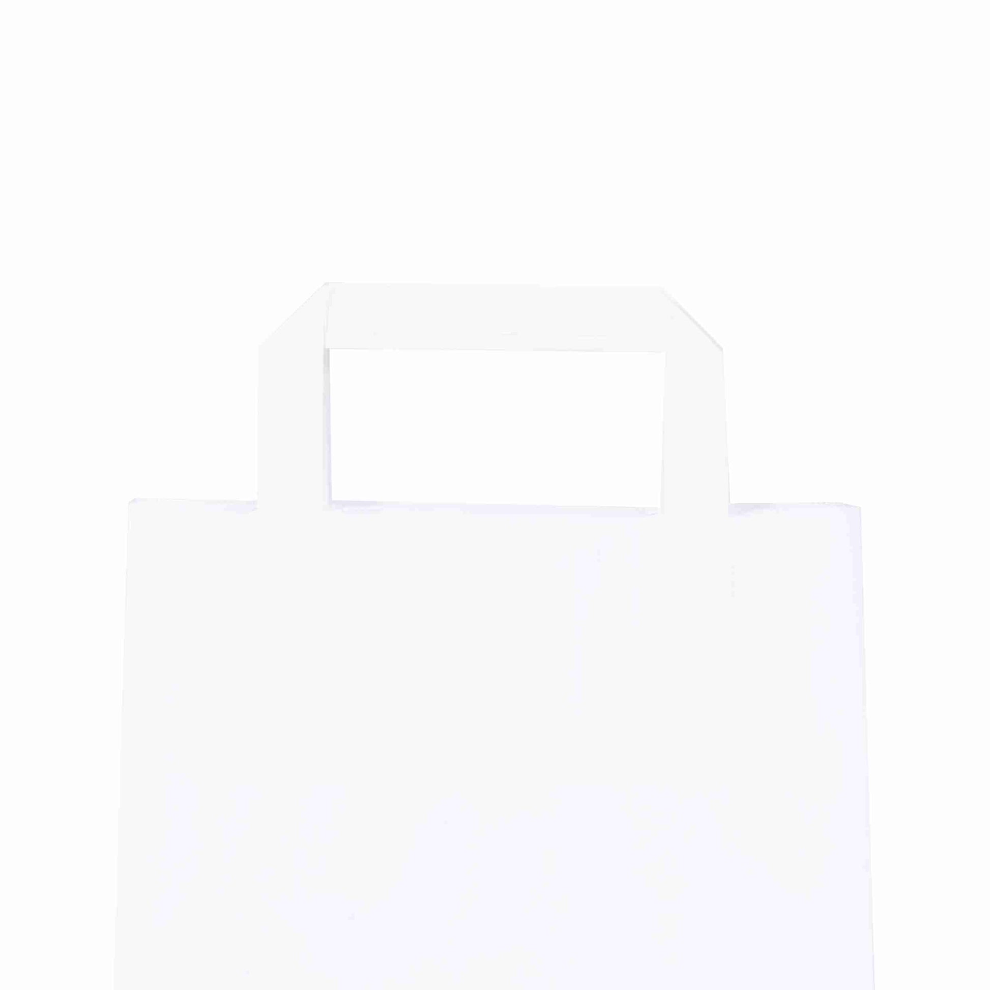 Papiertragetaschen weiss – 320 × 420 × 140 mm – 1 Palette (5'000 Stk.)