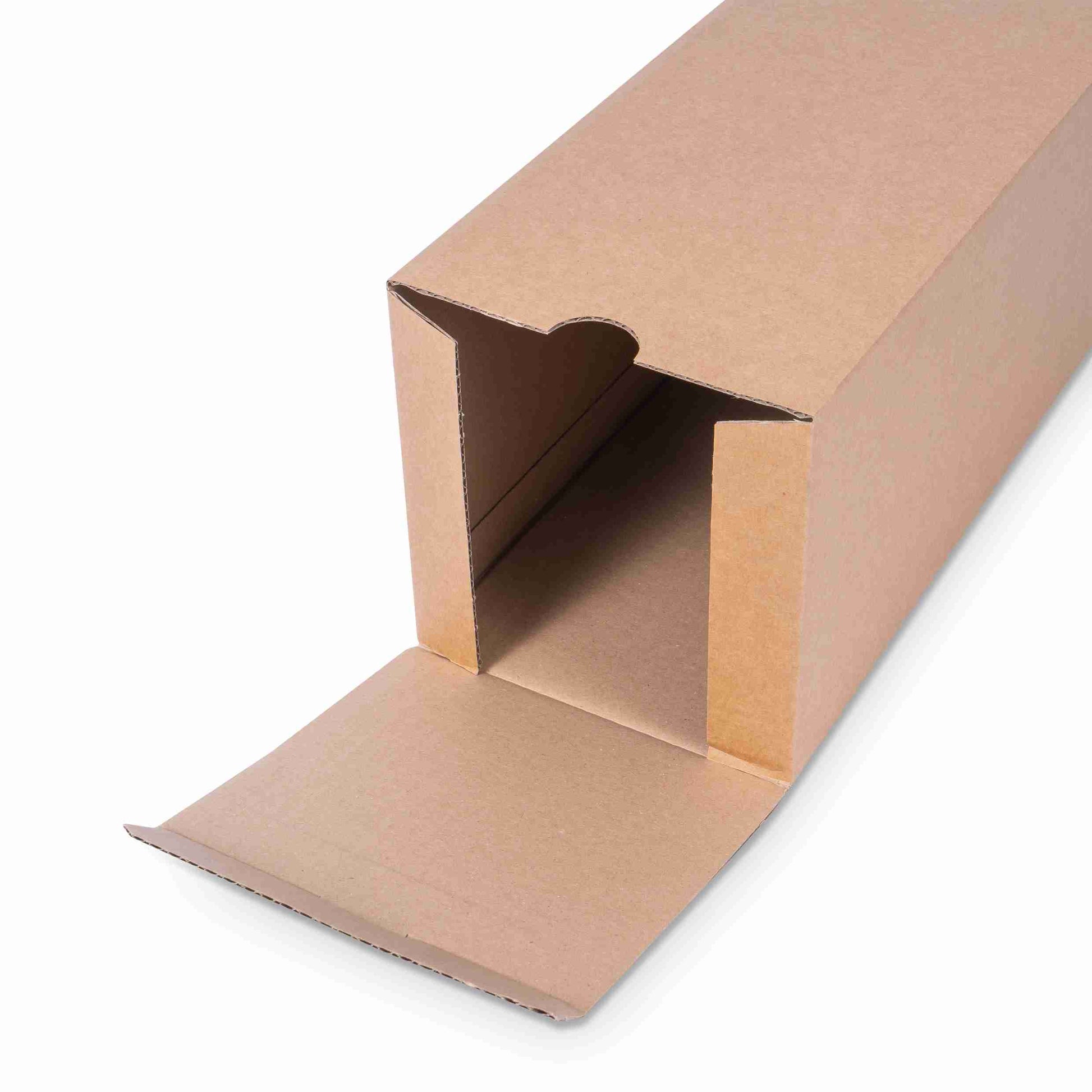Model Versandhülse – 448 × 143 × 143 mm, braun, Wellkarton, stapelbar, mit Deckel – 1 Palette (1'120 Stk.)