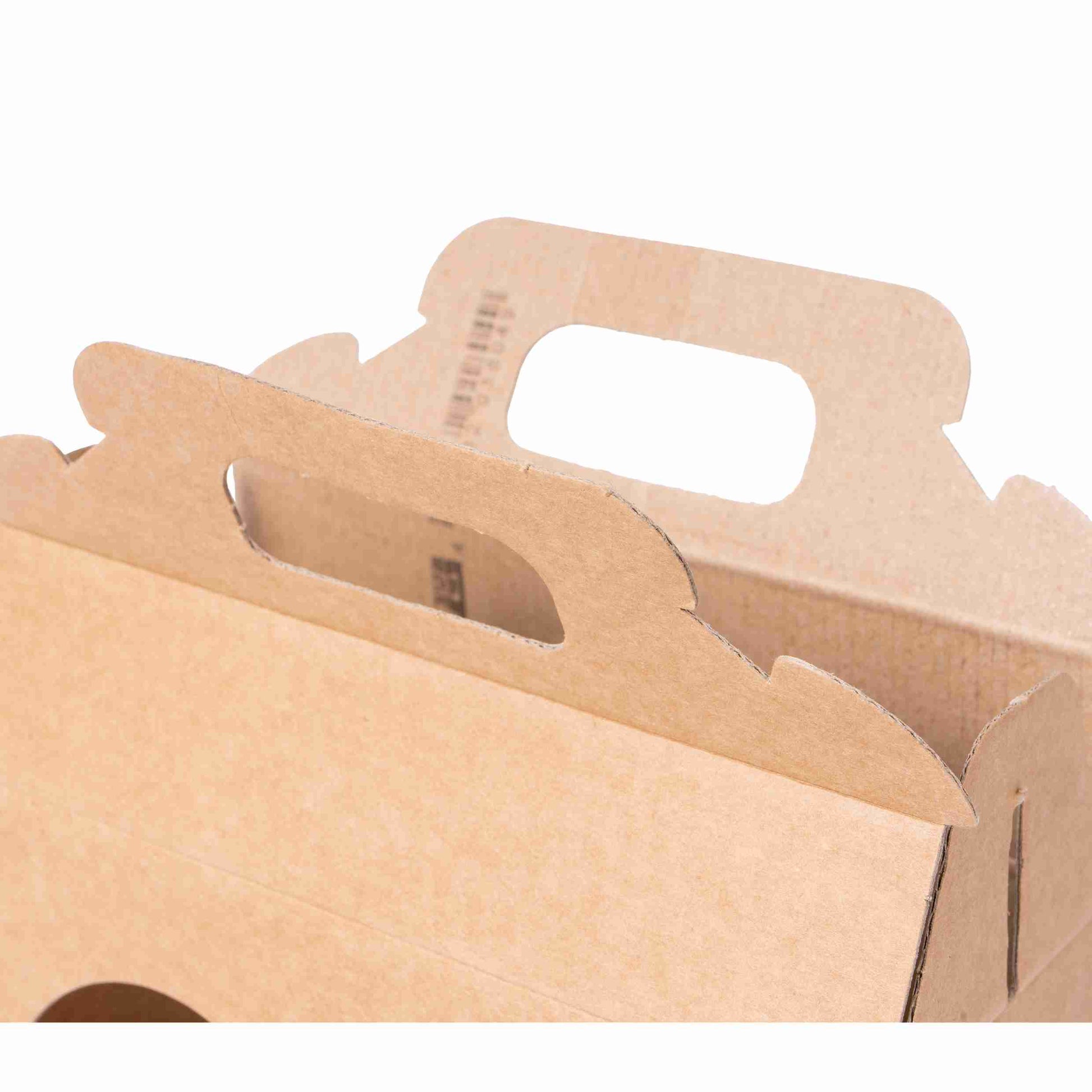 Model Präsentkarton Wellpappe, braun – 170 × 120 × 80 mm – für 2 Gläser – 1 Stk., ab 50 Stk.