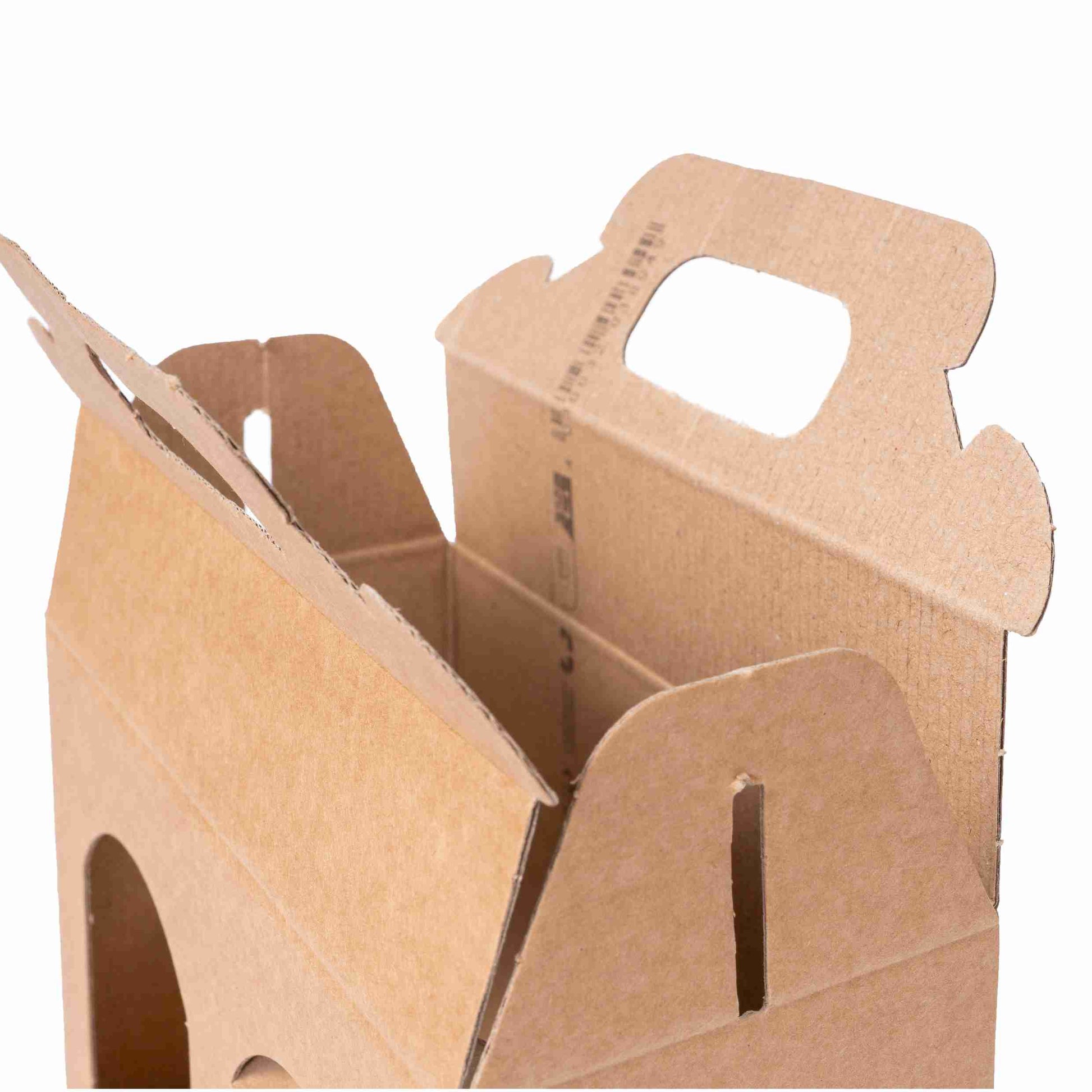 Model Präsentkarton braun, Wellpappe – 170 × 120 × 80 mm – für 2 Feinkostgläser – 1 Stk., ab 200 Stk.