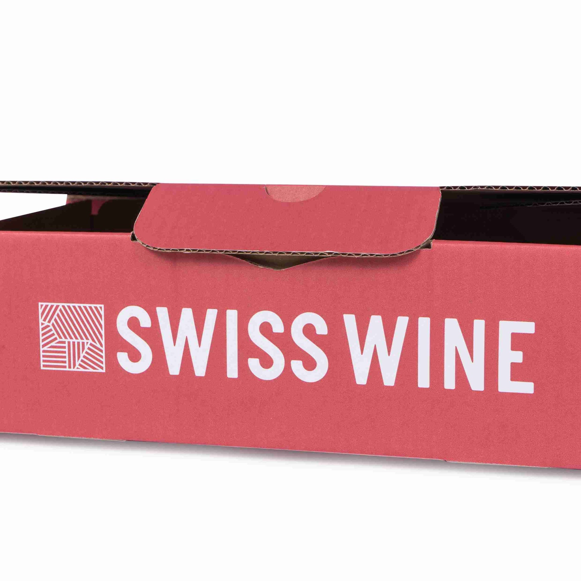 Swisswine Weinversandkarton – für 2 × 0,75 l, max. 310 mm & Ø90 mm – 327 × 200 × 100 mm – 1 Palette (900 Stk.)