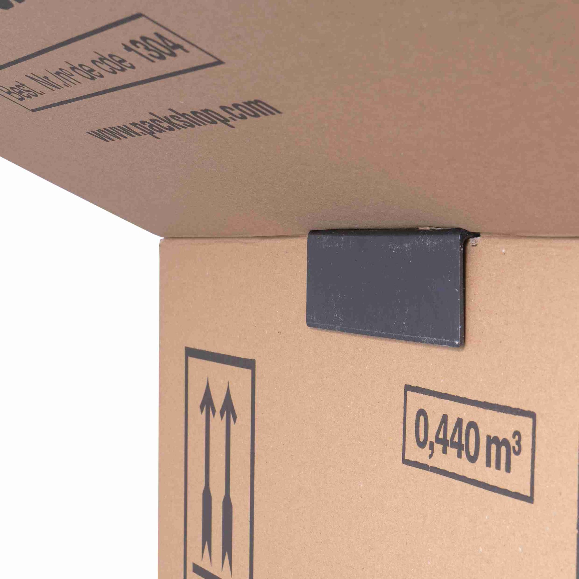 Model Versandbox – für Kleider – 600 × 520 × 950 mm, braun, Wellkarton, mit Grifflöchern – 1 Palette (140 Stk.)