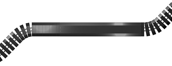 Q-lab easy-bridge Q-lab Easy Bridge 80 Kabelbrücke – 0,5 m – Aluminium – Schwarz, Klettverschluss, für ausgewählte Kabelschlange