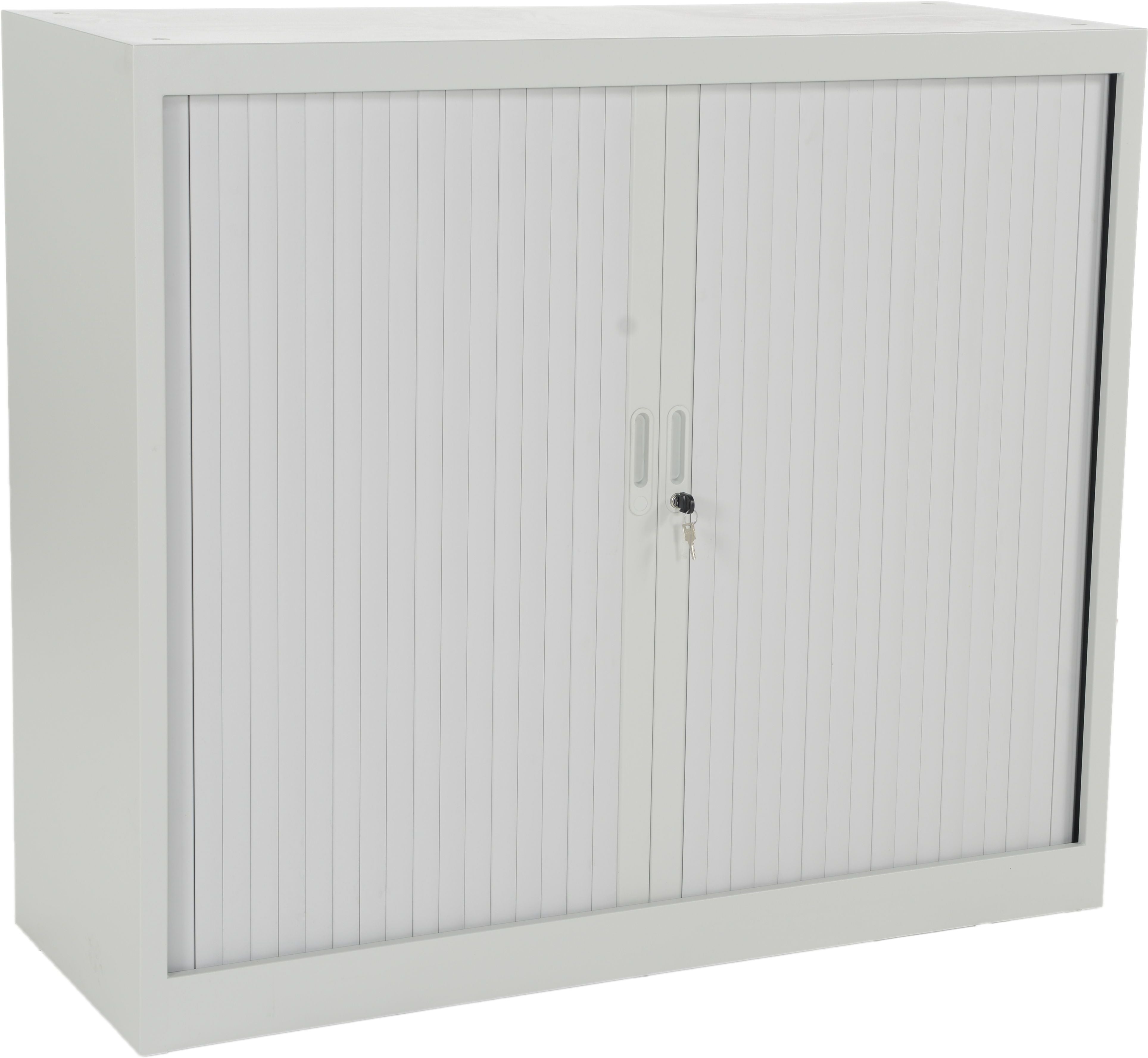 Edgy RS03/7035 – Rollladenschrank, abschliessbar, Stahl, 1'060 × 1'210 × 480 mm, lichtgrau