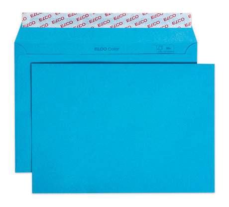Elco Couvert 257 × 172 mm, ohne Fenster, blau, 100 g/m² – 250 Stk.