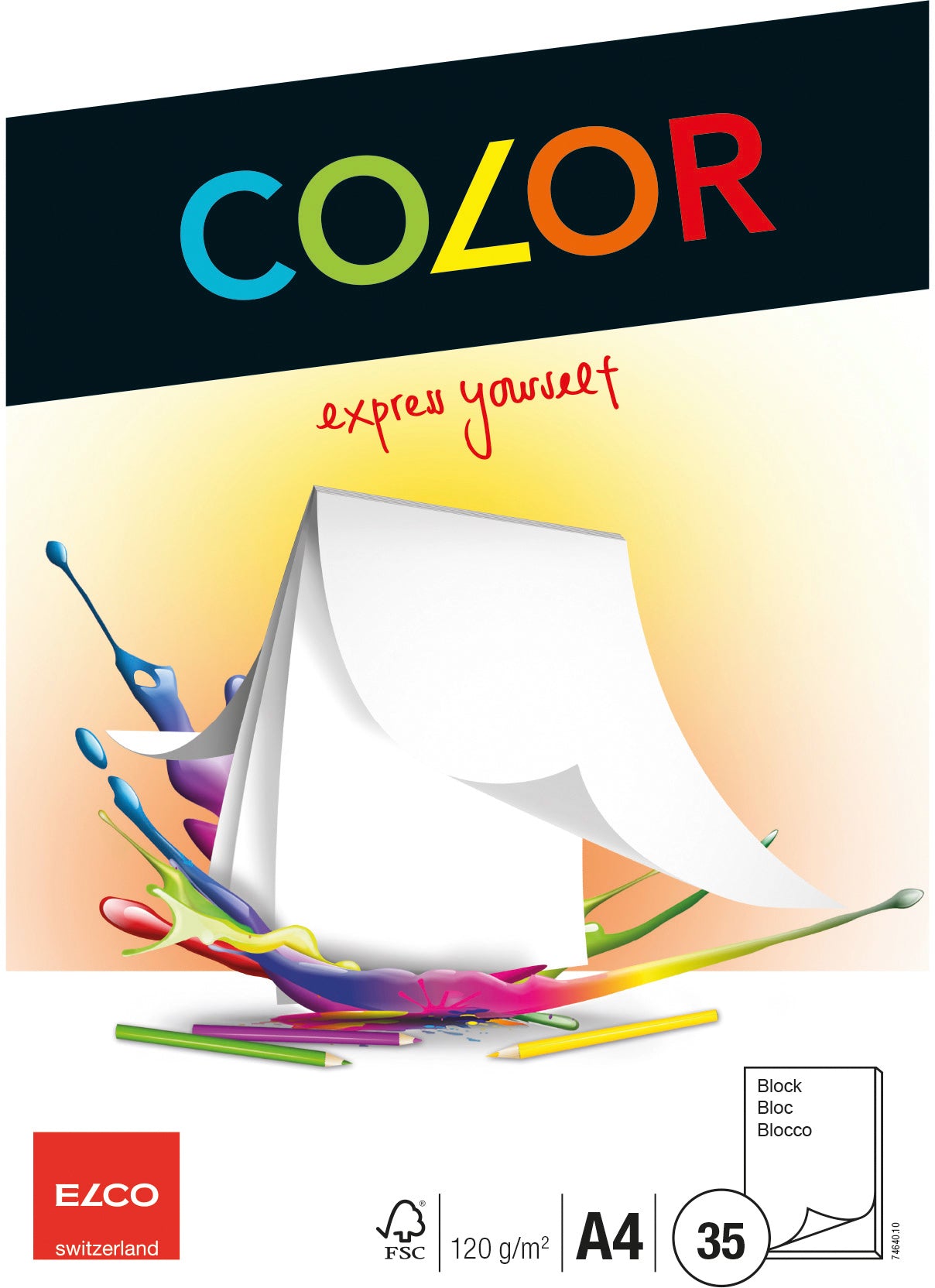 Elco Zeichenpapier – A4, 120 g/m², weiss, matt, 35 Blatt