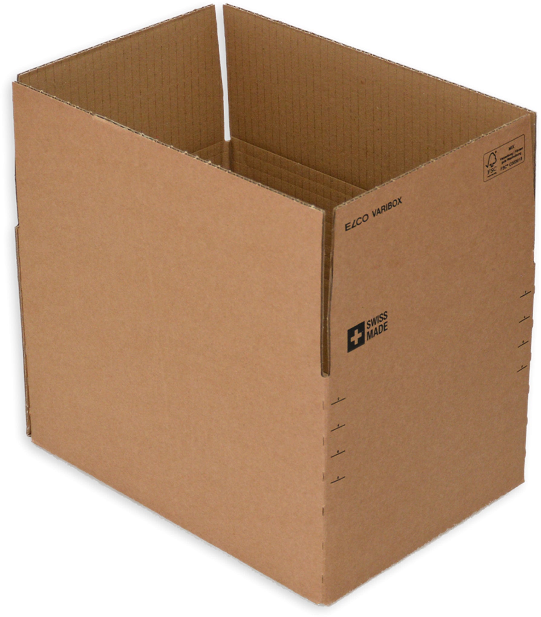 Elco Versandverpackung VARIBOX – für DIN A3, höhenverstellbar 189–309 mm, selbstklebend, Automatikboden