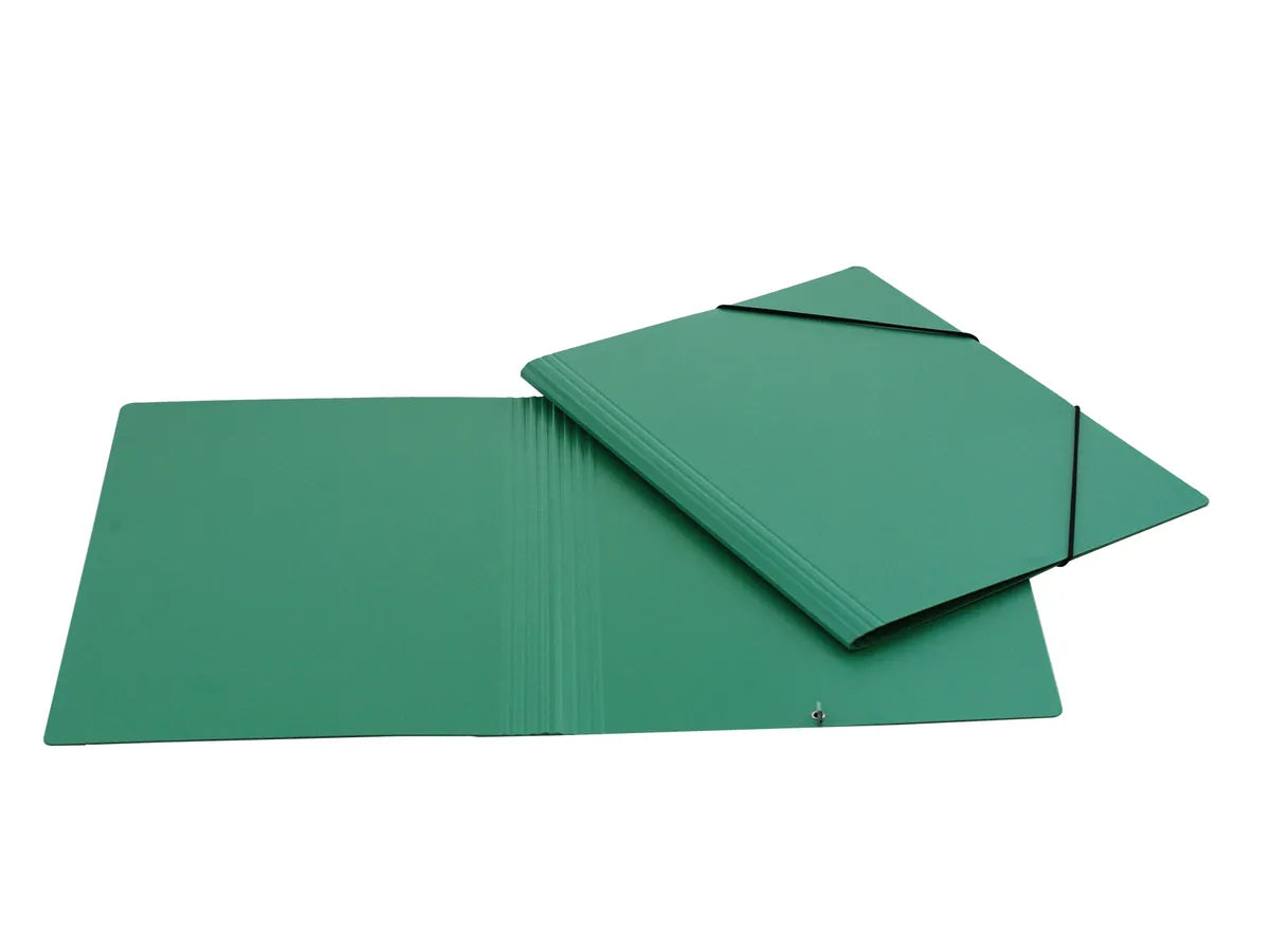 EROLA Dossier à élastique A4 – Carton, Vert, Hauteur de remplissage 50 mm