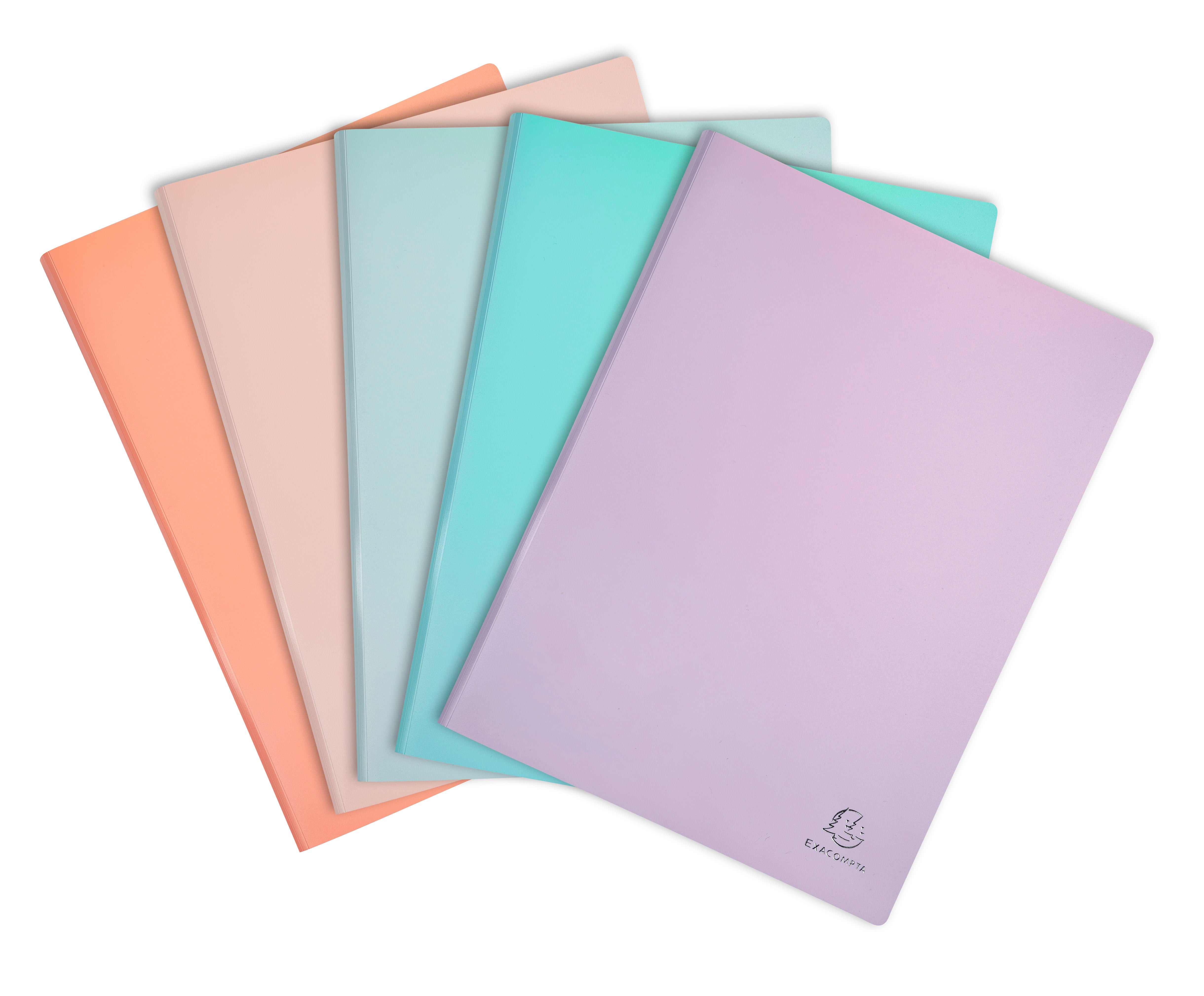 Exacompta Aquarel Sichtbuch, für A4, 50 Hüllen – Polypropylen (PP) – Mehrfarbig