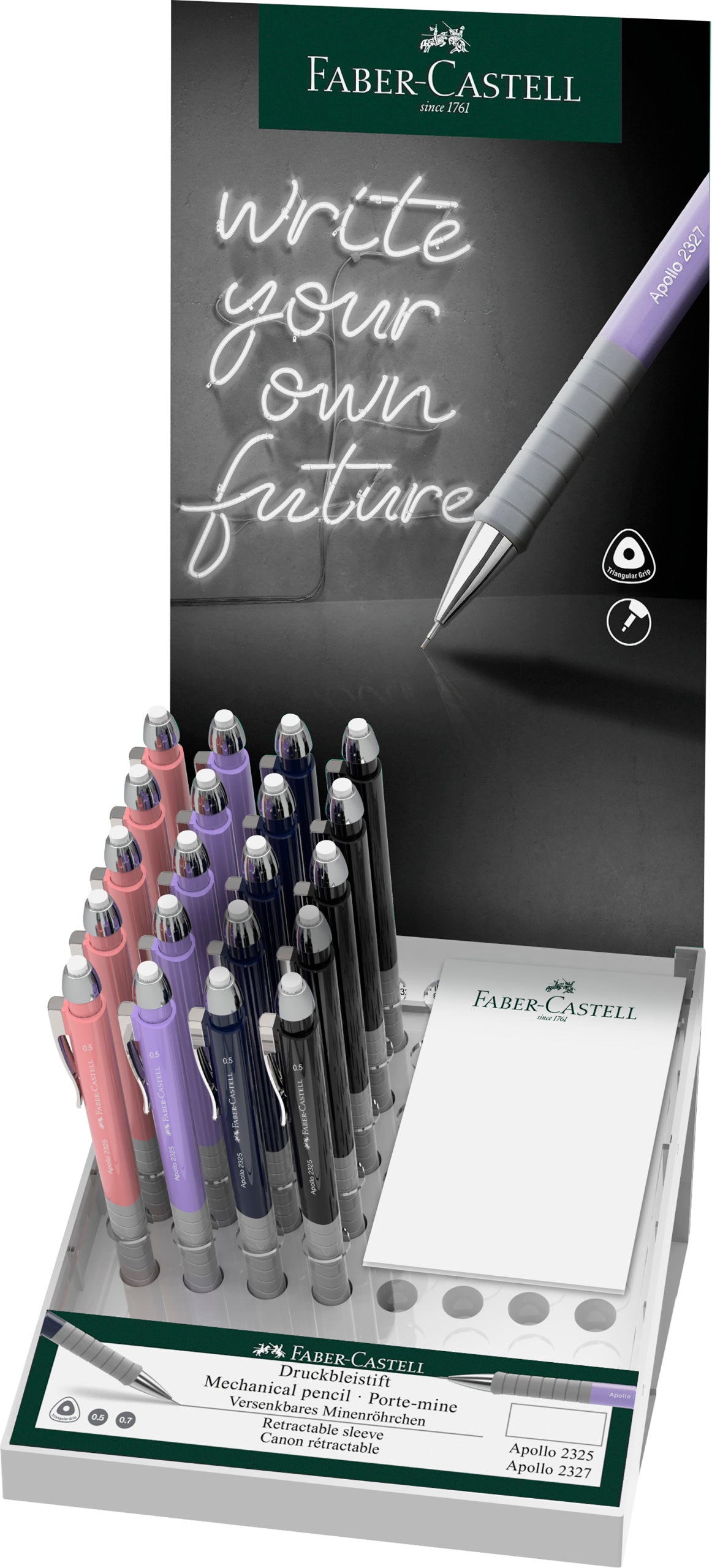 Faber-Castell APOLLO 2327 Druckbleistift – 0,7 mm – Anti-Minenbruch – 20er-Pack