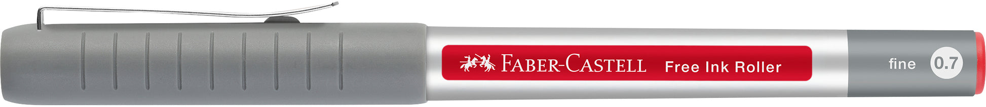 Faber-Castell Free Ink – Tintenroller, 0,7 mm, Rot, dokumentenecht, Druckmechanik, Kunststoff, sortiert
