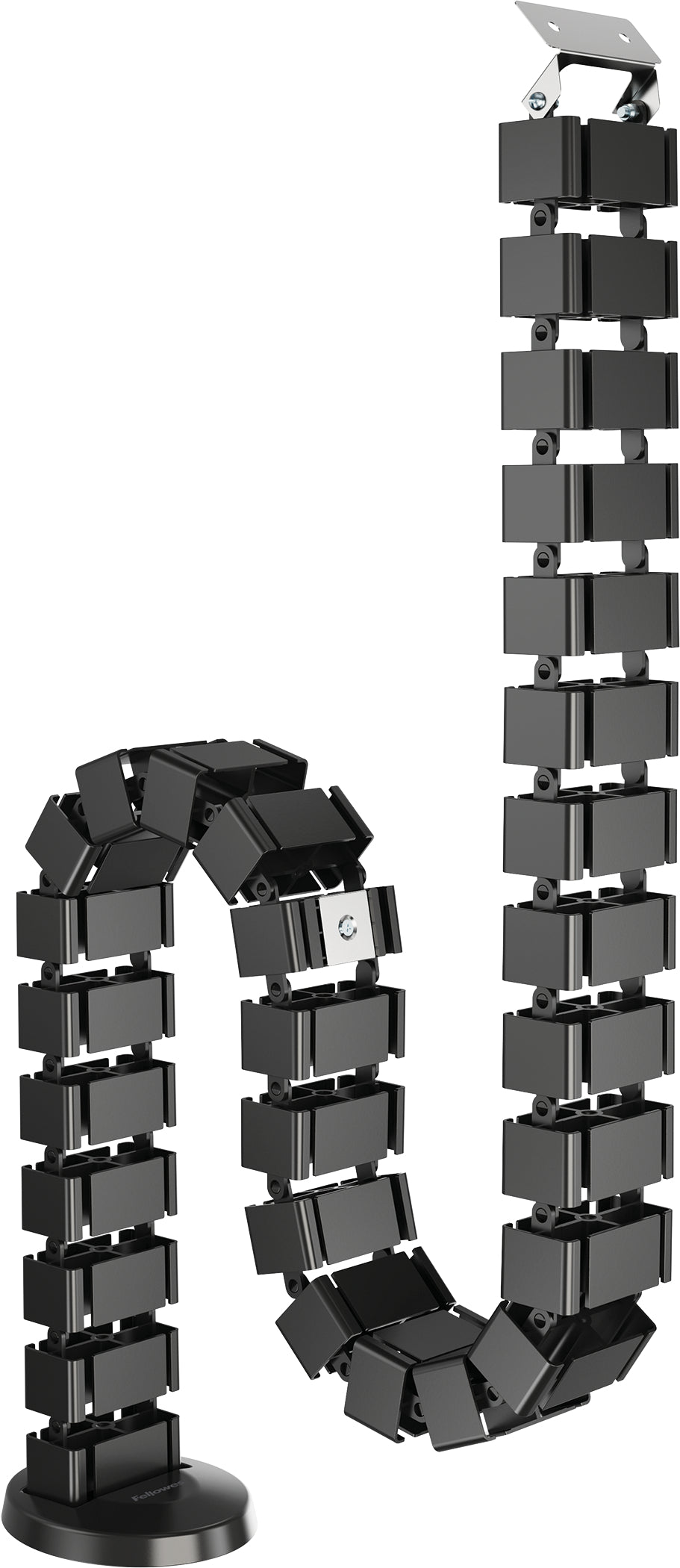 Fellowes Kabelführung – Schwarz, ABS/Metall, B 129 × H 1288 × T 107 mm
