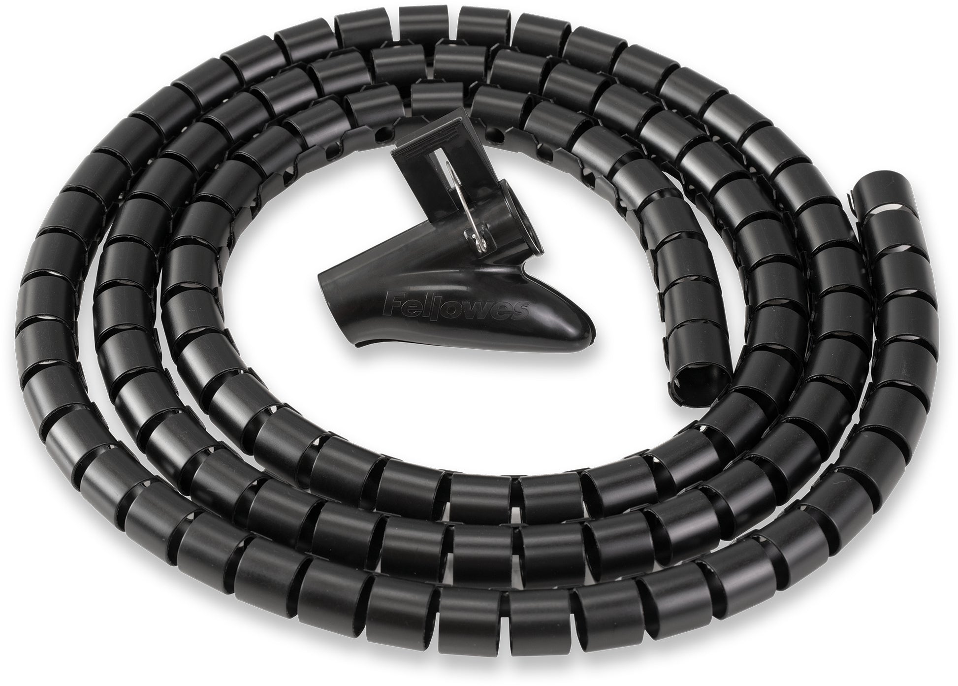 Fellowes CableZip 99439 Kabelführung – Länge 2 m, zuschneidbar, schwarz, für Kabel bis Ø 20 mm