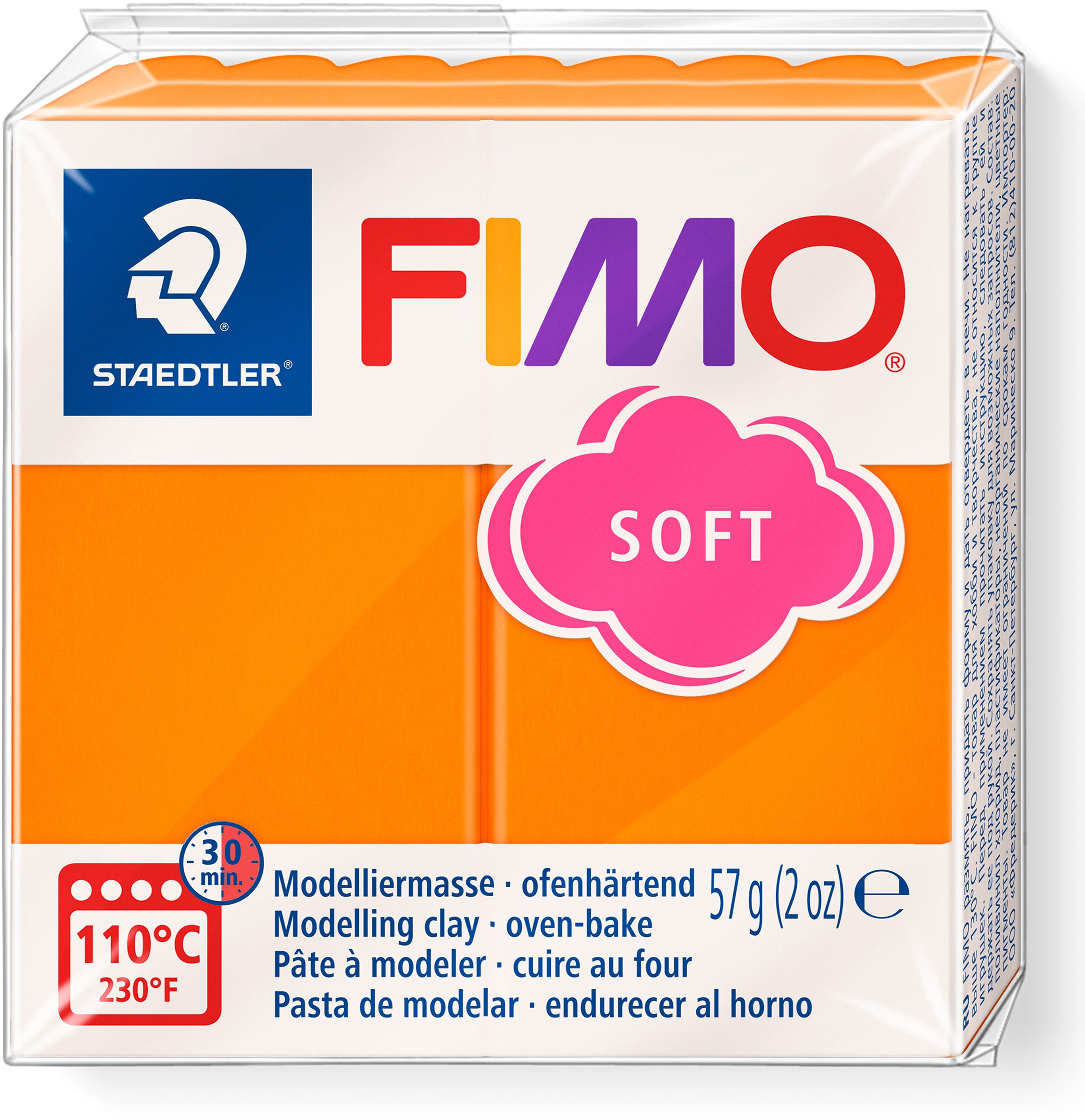 Staedtler Modelliermasse, Orange, ofenhärtend (110 °C, 30 min), 59 g, 1 Stk.