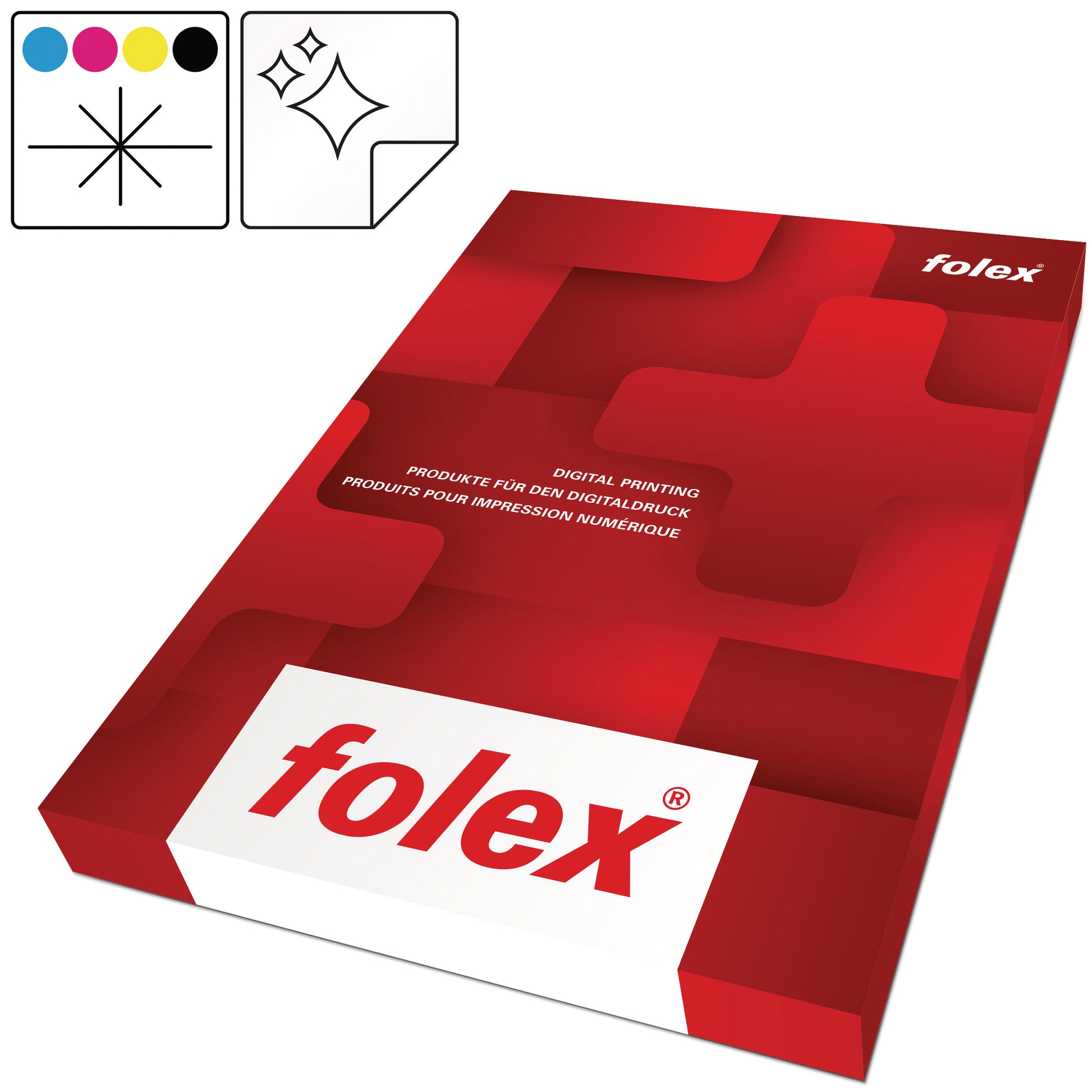 Folex Transparentfolie (Drucker) CLP/PCL 2999C.050 – selbstklebend, A4, Laser & Kopierer, 50 Folien