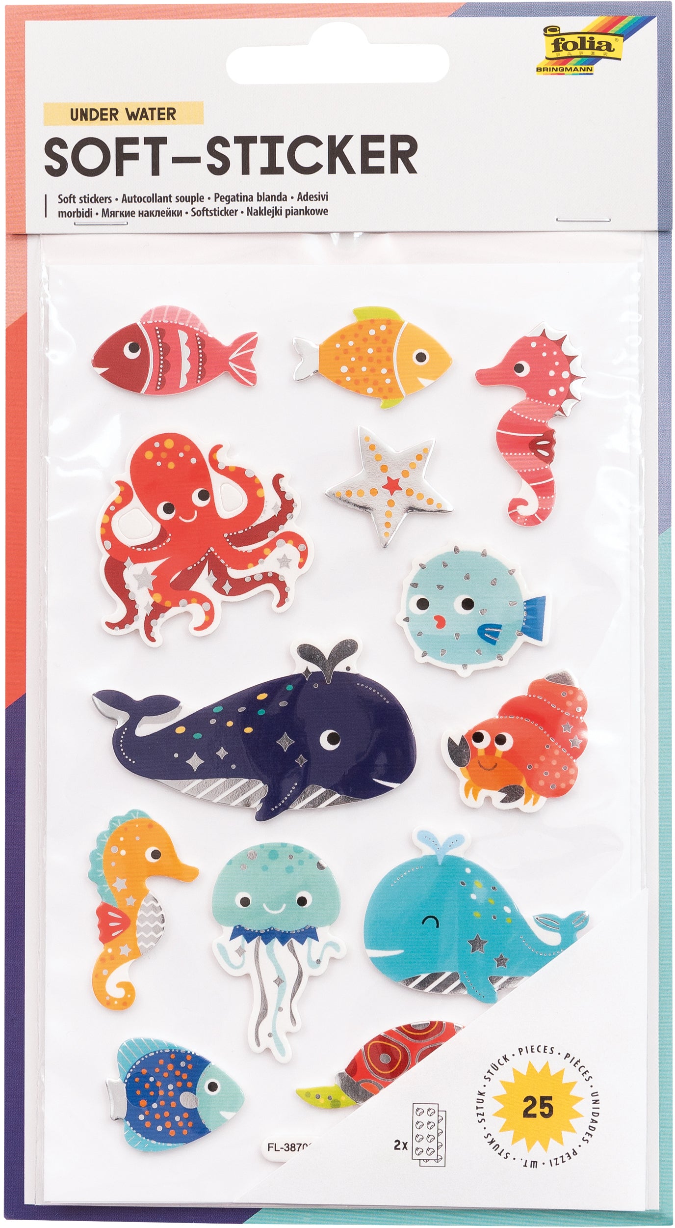 Folia Sticker/Etiketten, Unterwasser, Schaumstoff