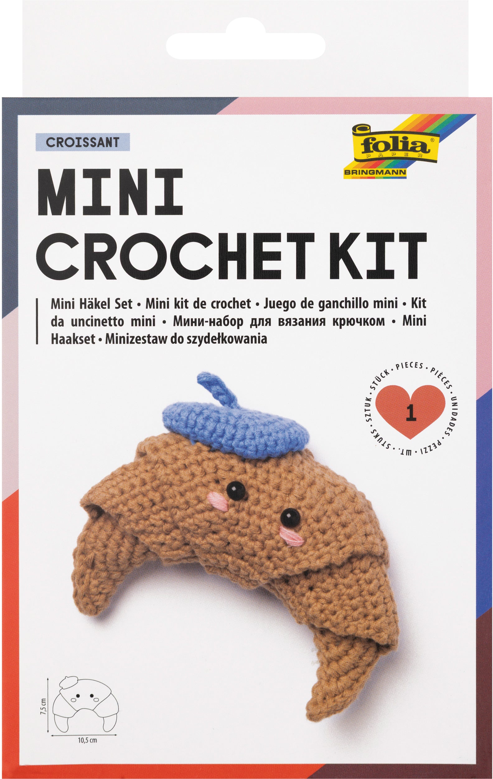 Folia Mini-Häkel-Set Croissant – 10,5 × 7,5 cm