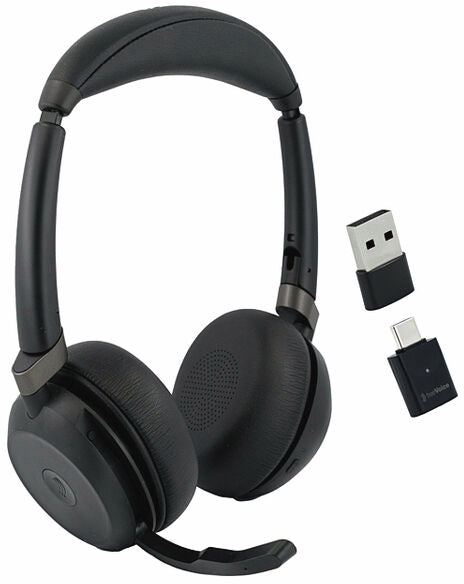 Freevoice Space2 850 Office-Headset – Over-Ear, Stereo, BT, ANC, MS Teams zertifiziert, mit USB-C-Dongle