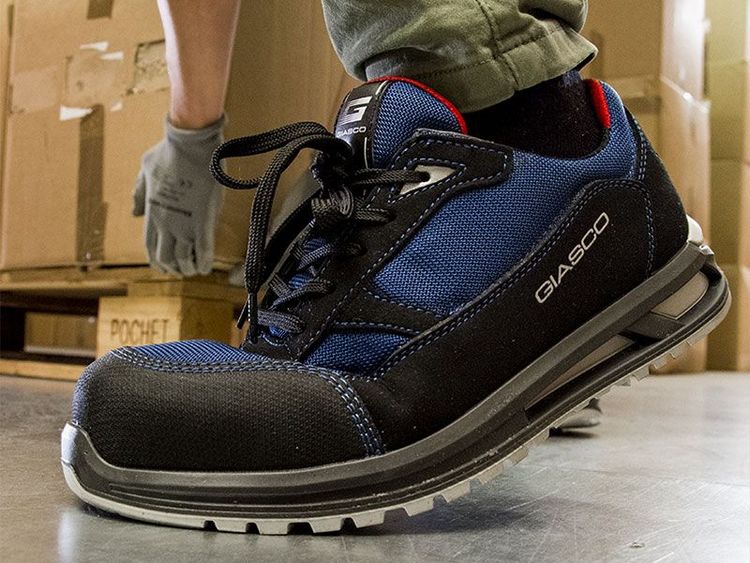Giasco Las Vegas Sicherheitshalbschuh S1P ESD SRC – schwarz/blau – Grösse 44, metallfrei