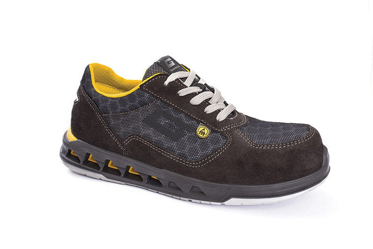 Giasco Sun 1PL Sicherheitshalbschuh S1 PL ESD SRC – schwarz/gelb – Grösse 41, metallfrei