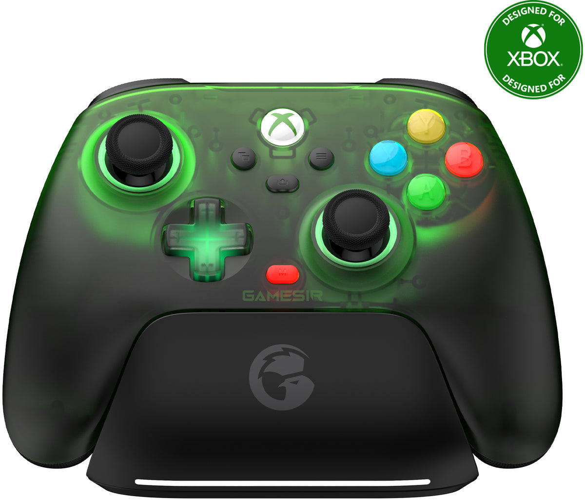 GameSir T7 Pro – Gamepad – USB (kabelgebunden) + Wireless, Mag-Res TMR-Sticks, für Xbox & PC, Grün