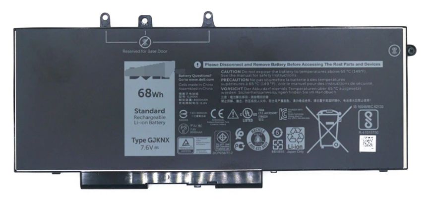 DELL Notebook-Akku – für Dell Notebooks – 68 Wh, 4 Zellen