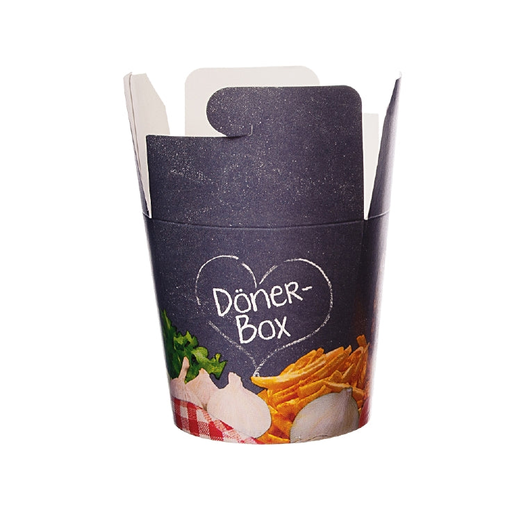 Take-away-Box TOP, Papier/Karton, 710 ml, bedruckt bunt – 50 Stk.