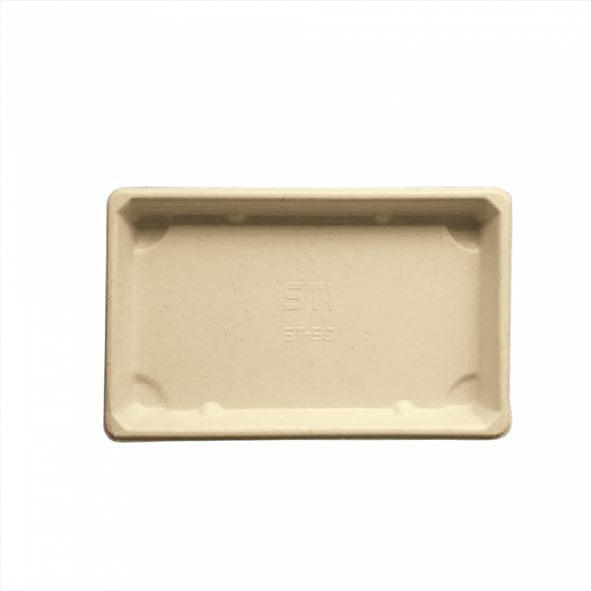 BIONIC Take-away-Box, Bagasse (Zuckerrohr), rechteckig, braun – kompostierbar – 50 Stk.