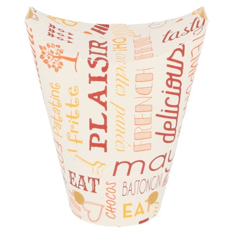 Chicken-Wings-Becher, Karton (innen PE-beschichtet) – 3,6 dl, weiss – 100 Stk.