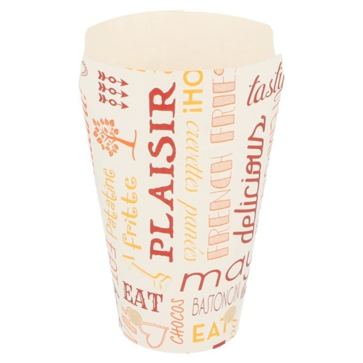 Chicken-Wings-Becher, Karton (innen PE-beschichtet) – 3,6 dl, weiss – 100 Stk.