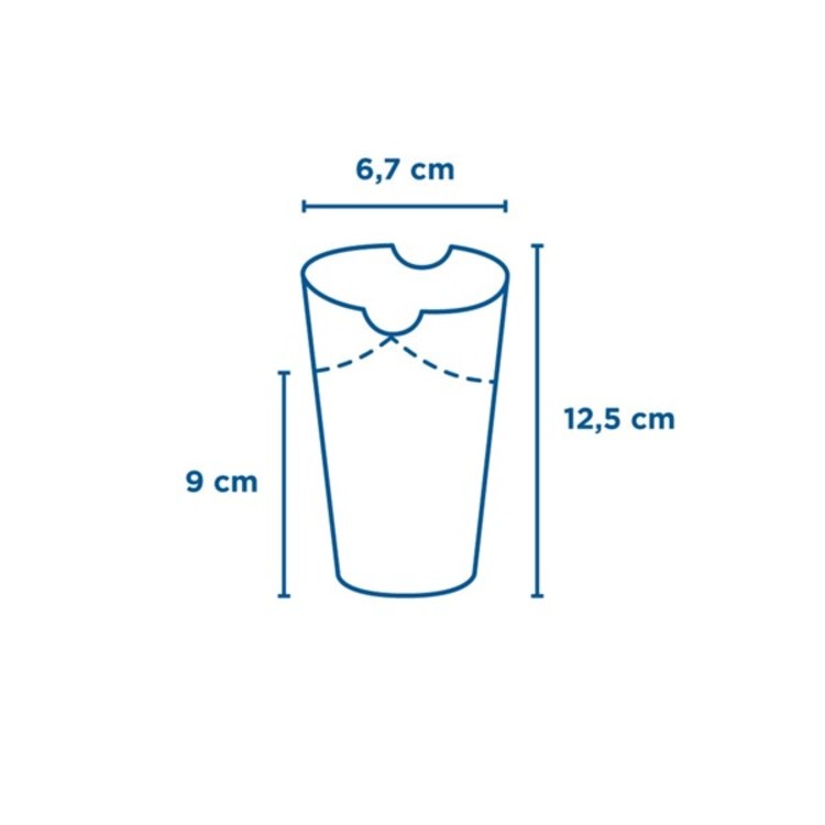 Chicken-Wings-Becher, Karton (innen PE-beschichtet) – 3,6 dl, weiss – 100 Stk.