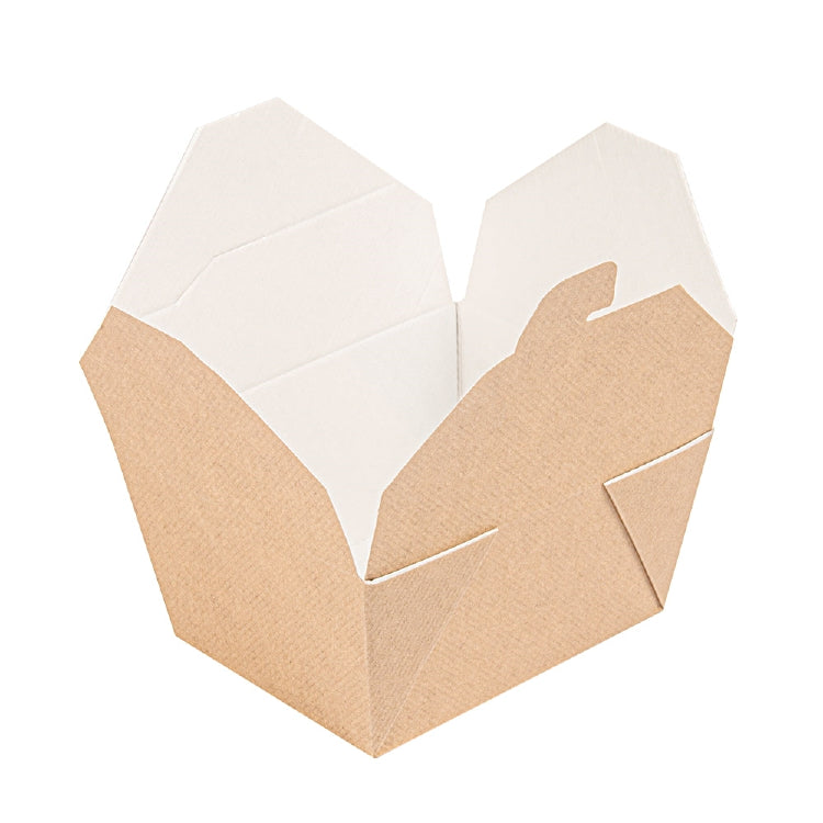 Take-away-Box, beschichtetes Papier/Karton – 780 ml – natur – FSC – 50 Stk.