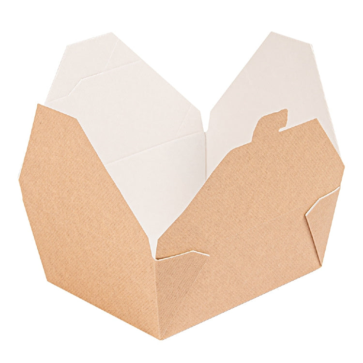 Take-away-Box, beschichtetes Papier/Karton – 1,35 l – natur – FSC – 50 Stk.