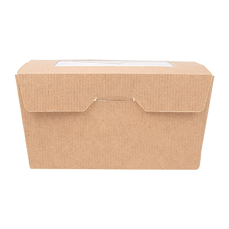 Take-away-Box mit Sichtfenster, Papier/Karton – 780 ml, natur – FSC – 50 Stk.