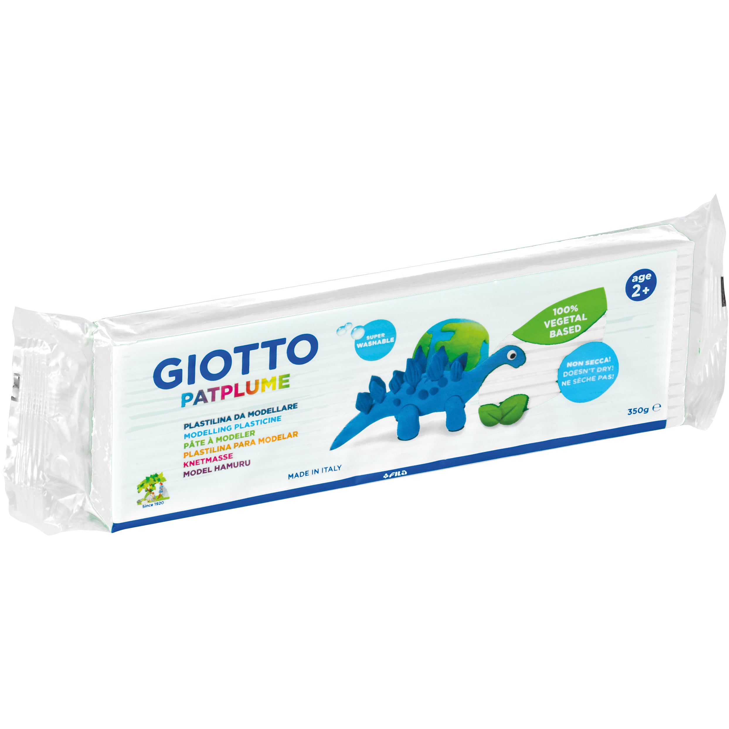 Giotto Knete (weichbleibend), Weiss, 7 × 2 × 22 cm, 350 g, Art. 510107