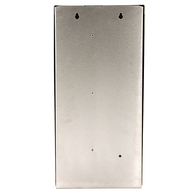 DUO – Hygienebeutelspender – Edelstahl geschliffen, Weiss, 10 × 21 × 45 cm