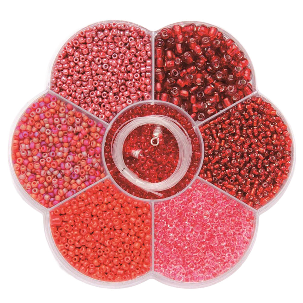 GLOREX Perlenset – Rot – 1 Stk.