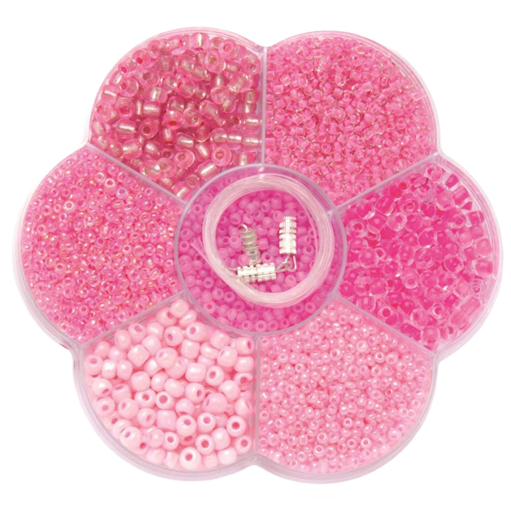 GLOREX Perlenmischung – rosa assortiert – 1 Stk.