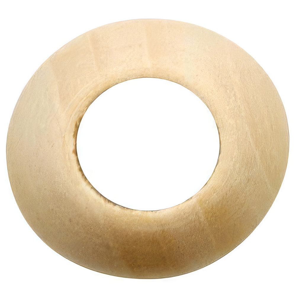 GLOREX Holzperlen – Natur – Ø 25 mm, Loch 10 mm, Grossloch – 8 Stk.